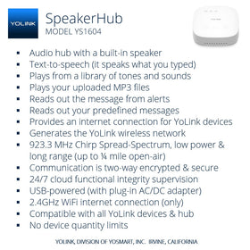 YoLink SpeakerHub app setup shows easy WiFi pairing for quick setup.