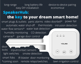 YoLink SpeakerHub shown as driveway alert with audible notification.