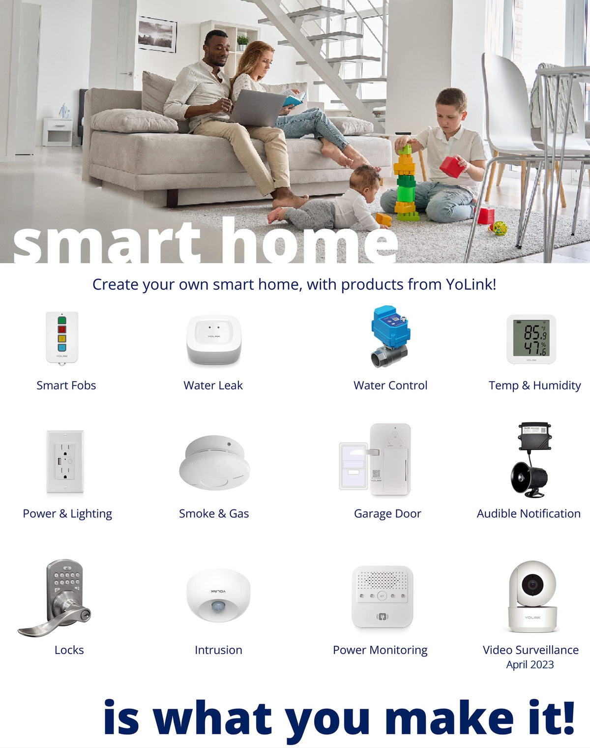YoLink SpeakerHub in a smart home setup alongside other devices.
