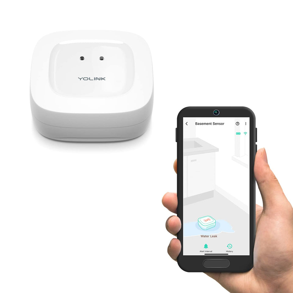 YoLink water leak detector long-range shows dependable monitoring beyond Wi‑Fi for basements and outbuildings