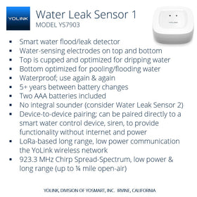 YoLink Water Leak Sensor side view shows compact design