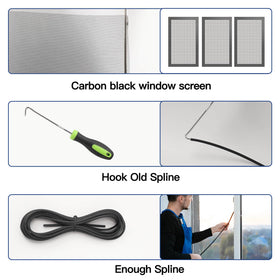 Yolovit hook and utility knife for spline seating and trimming