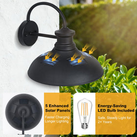 Yolsunes dusk to dawn sensor lamp powers on automatically