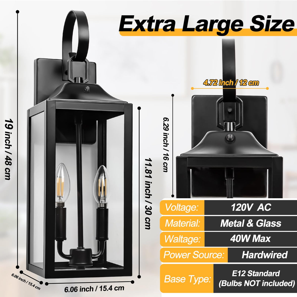 Yolsunes IP65 waterproof metal body withstands rain and snow.