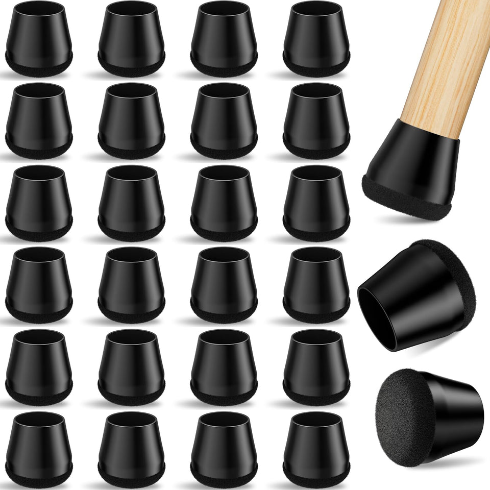 Yomanta chair leg protectors with silicone and felt for round legs prevent floor scratches.