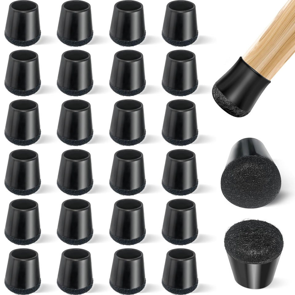 Yomanta chair leg protectors with silicone and felt for scratch-free floors