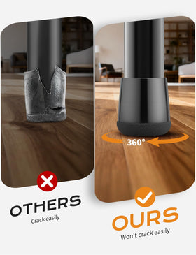 Yomanta square-leg caps fit 10–14 mm legs and protect floors