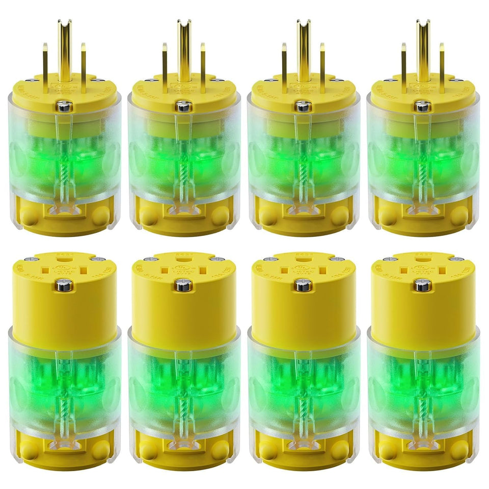 Yomiuwo lighted ends illuminate power flow for safer connections.
