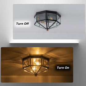 Yonaveil dual E12 sockets enable versatile bulb options for this ceiling light