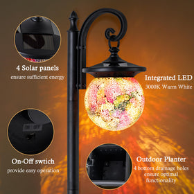 Yonaveil matte black post light with IP64 waterproof finish withstands rain and snow.
