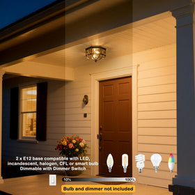 Yonaveil weatherproof copper ceiling fixture withstands outdoor conditions