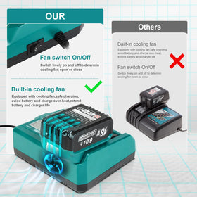 Battery communication monitors voltage and temperature for safe operation.