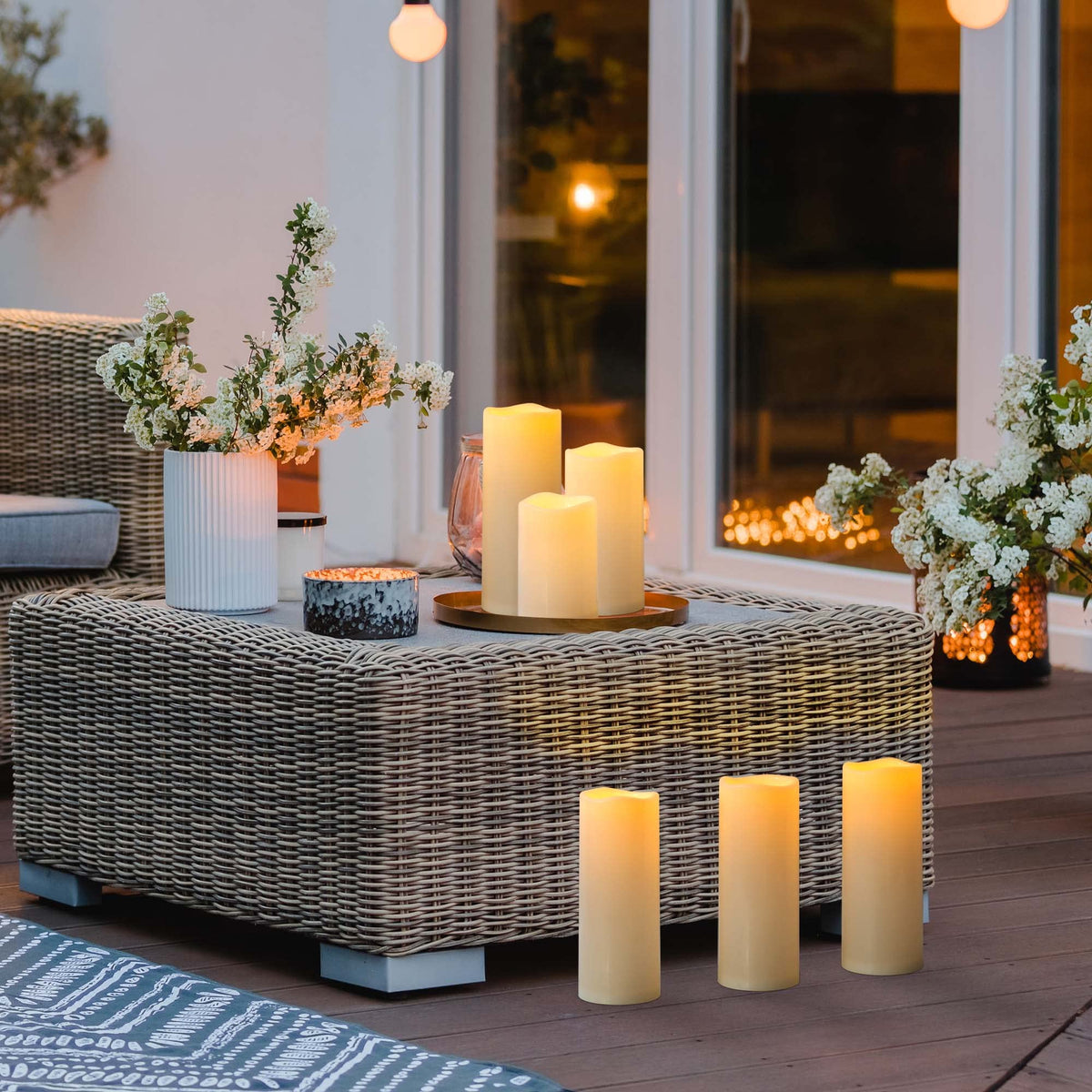 Yongmao 12x5 candle creates warm glow without smoke.