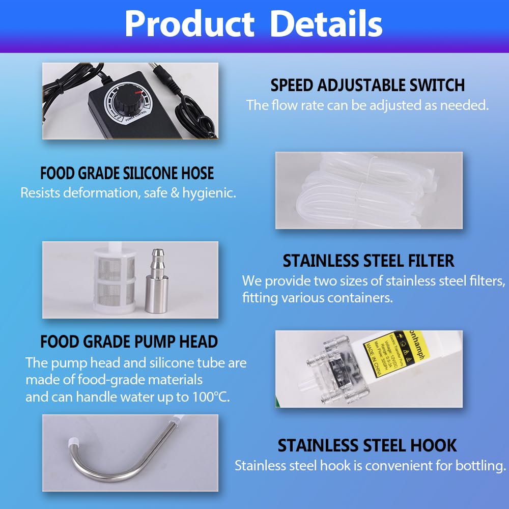 Yonhamph complete packaging includes pump, filters, hose, and hooks.