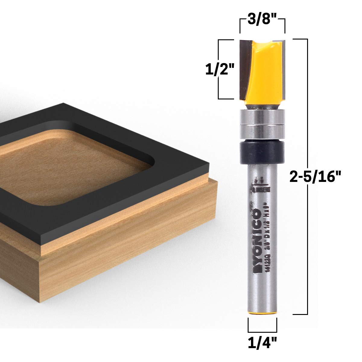 Yonico induction brazed tip highlights durable construction for long-lasting flush trimming tasks.