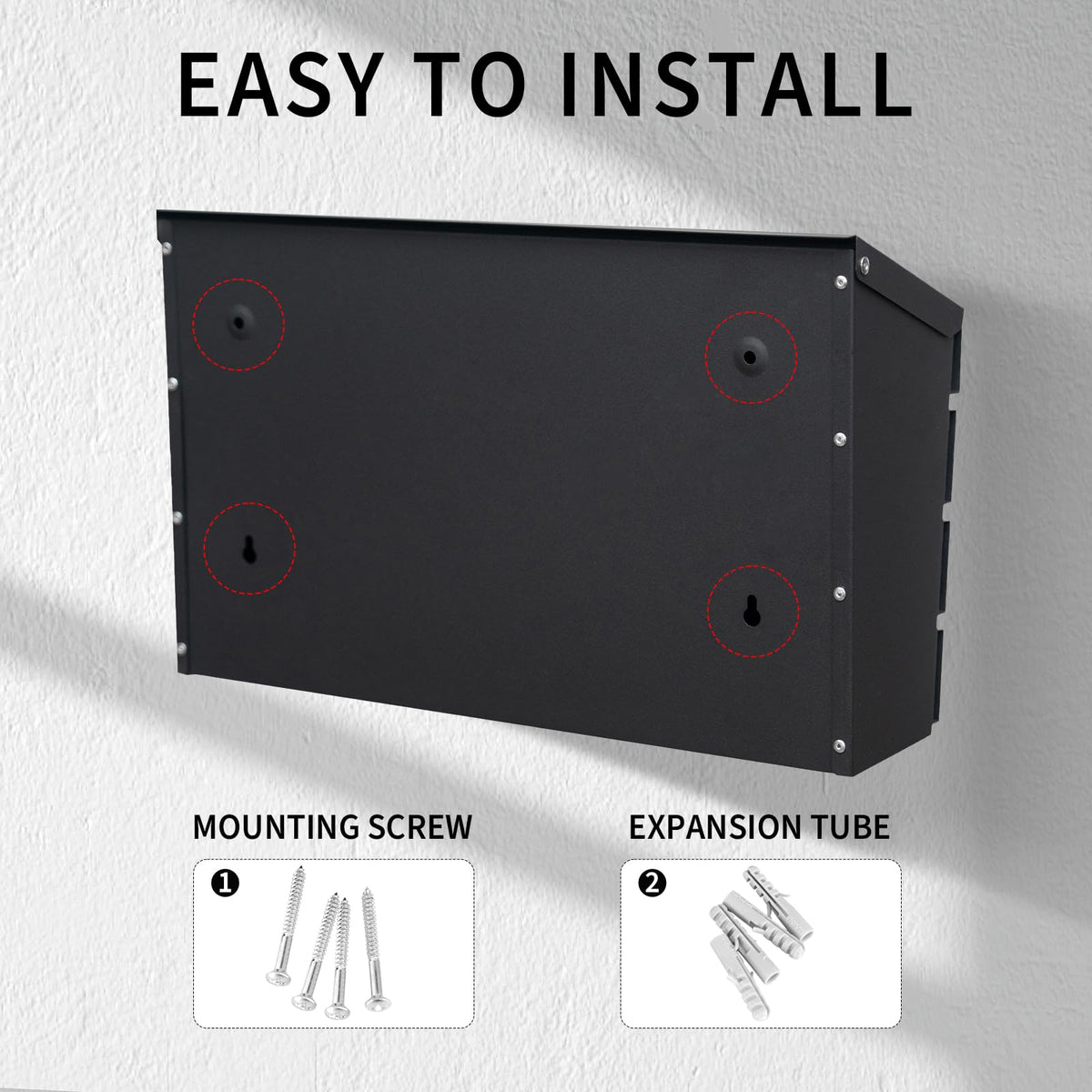 YOOBOX weatherproof roof diverts rain ensuring dry mail during storms
