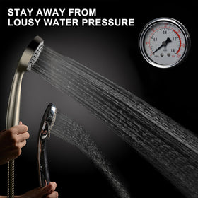 YOO.MEE 79-inch hose offers flexible reach for easier rinsing.