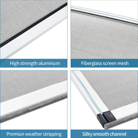 Yoochee Expandable Window Screen vertical fit demonstrates height-adjustable capability