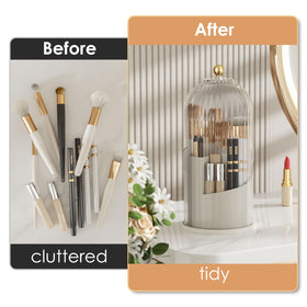 YOOLENS compact-size holder fits small vanities and countertops.