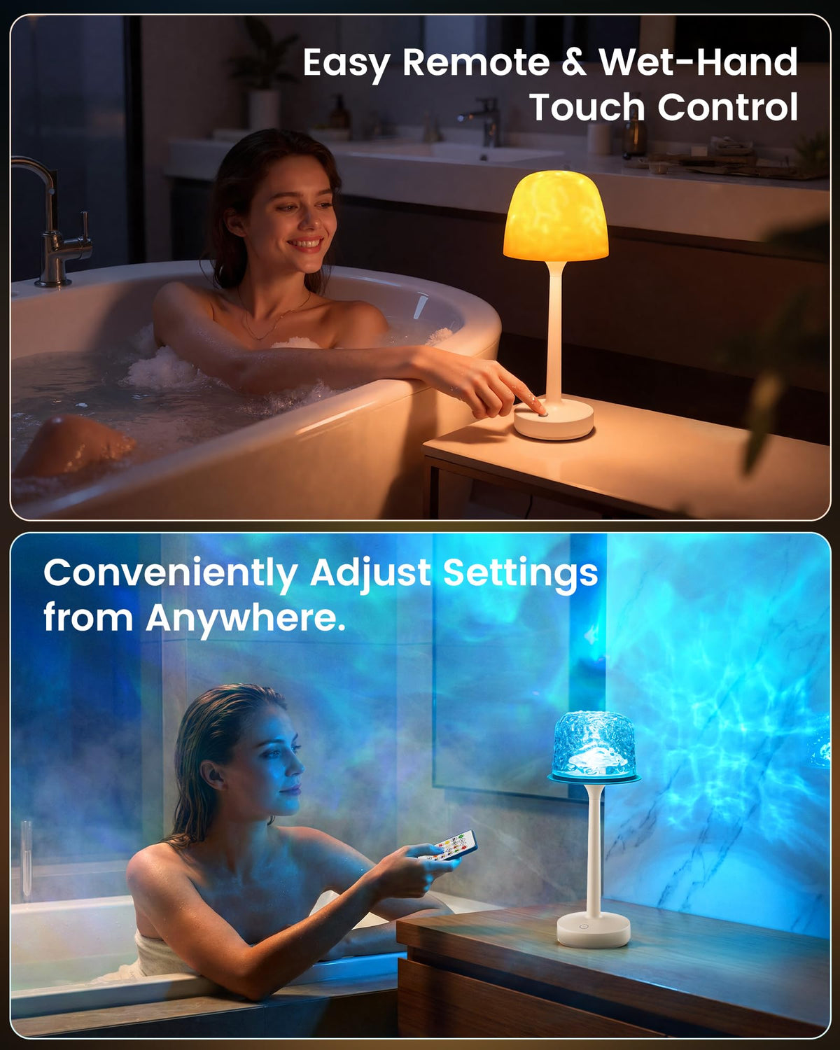 Yoomue remote-controlled bath light for convenient operation