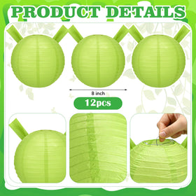 YooNotee green lantern with ear decorations, durable wire frame for lasting celebrations.