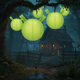 YooNotee green lanterns provide charming backdrop for baby showers and celebrations.