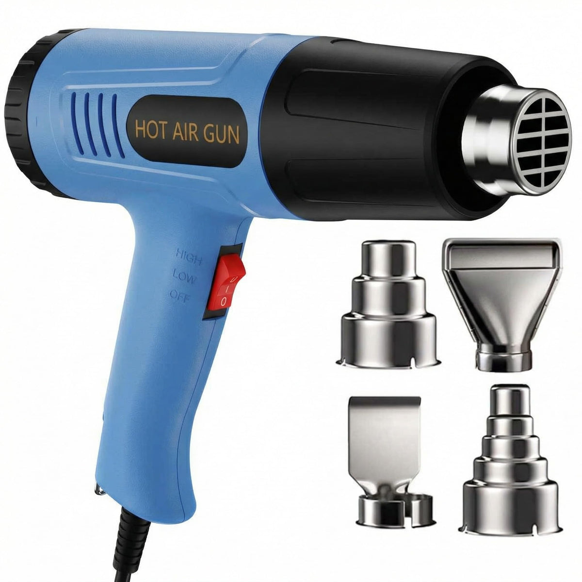 YOOTOOLS heat gun dual-temp control for precise jobs like shrink-wrapping and paint prep.