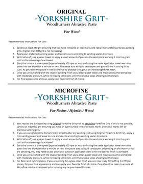 Close-up of Yorkshire Grit action shows progressive grit refinement