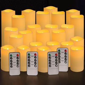 YOROXRG 24-piece flameless candle set for outdoor ambiance
