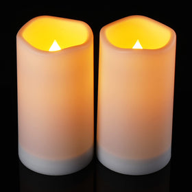 YOROXRG 3D-wick candle on balcony creates safe ambient glow.