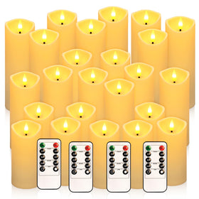 YOROXRG flameless candles 24-pack arranged for versatile table decor
