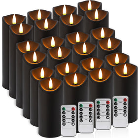 YOROXRG flameless candles 5in glow for safe, elegant Halloween table lighting.
