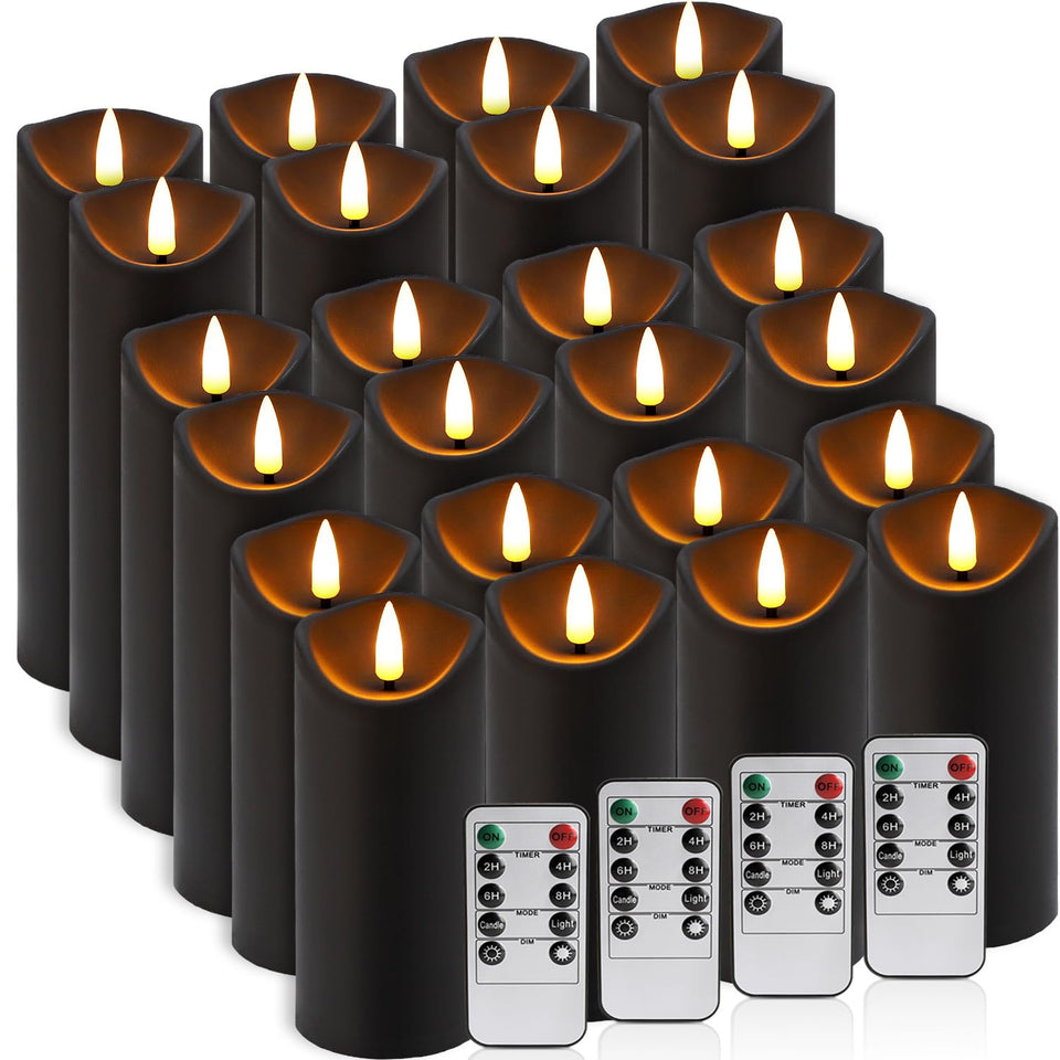 YOROXRG flameless candles 5in glow for safe, elegant Halloween table lighting.