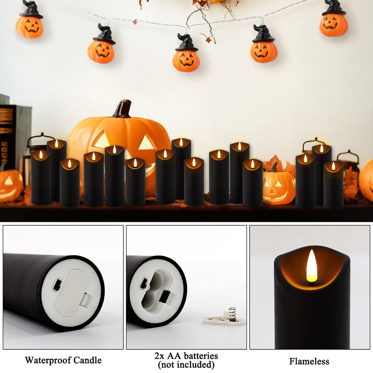 YOROXRG flameless candles dining centerpiece enhances intimate meals.
