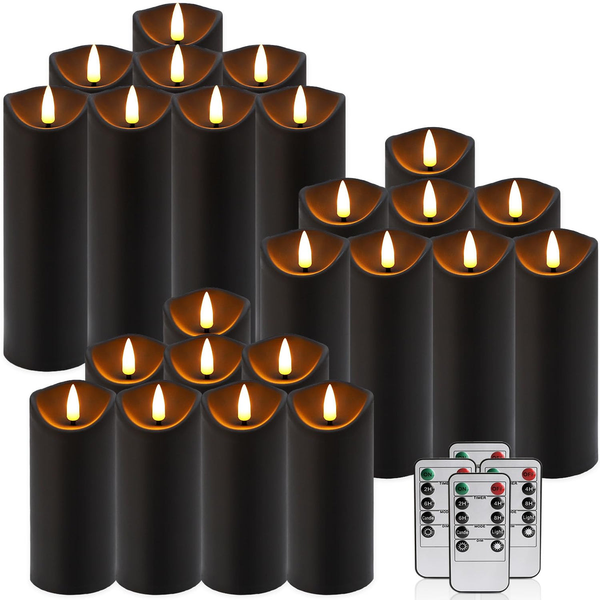 YOROXRG flameless candles moving flame adds realistic romantic lighting.