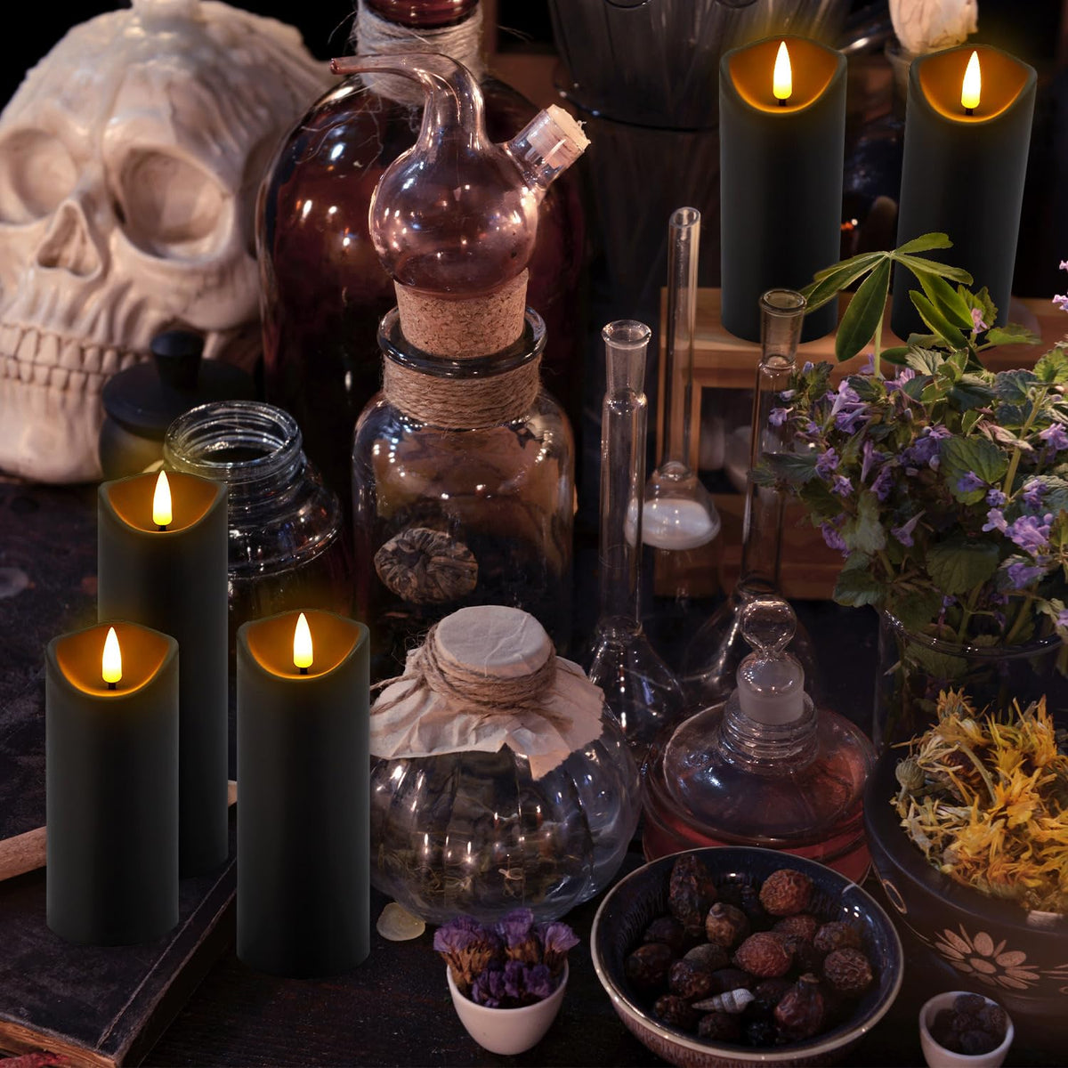 YOROXRG flameless candles safety for kids and pets during events.