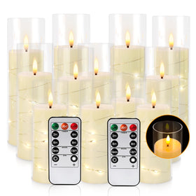 YOROXRG candles with three sizes brighten tables with safe wax-free glow