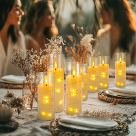 YOROXRG warm-glow candle creates cozy ambience on mantels pathways and tables