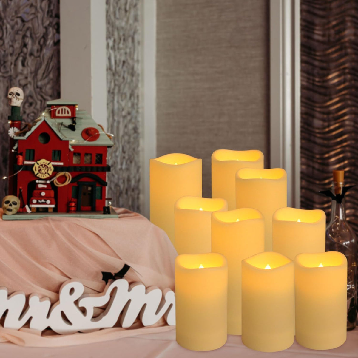 YOROXRG outdoor waterproof LED candles withstand rain and sun