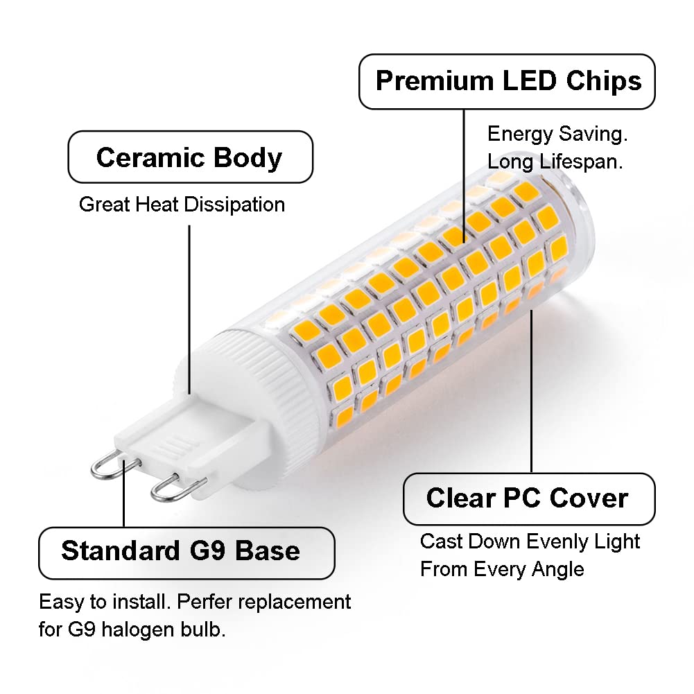 Yosenmi G9 LED Bulb 10W in chandelier with energy-saving potential.