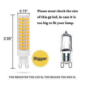 Yosenmi G9 LED Bulb 10W compact size fits many fixtures for easy upgrade.