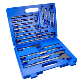 YOSIGHT 17Pcs drill bit set in case with carbide-tipped bits for durable masonry work.