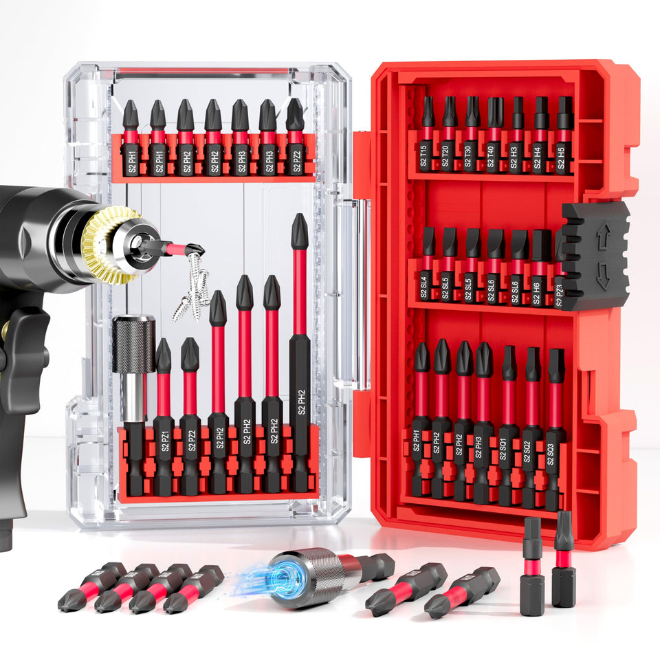 YOSIGHT 35pcs bits set with storage case for organized projects