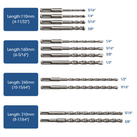 YOSIGHT carbide-tipped bits perform well on concrete and brick surfaces for cleaner holes.