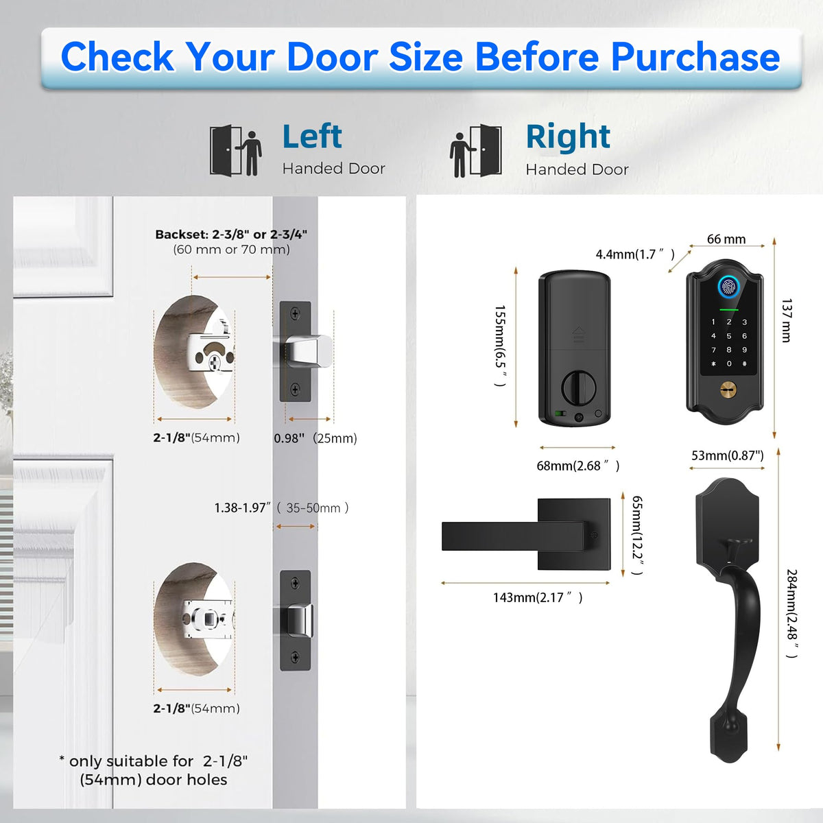 YOSIMIKA handle set closeup emphasizing ergonomic design and easy installation