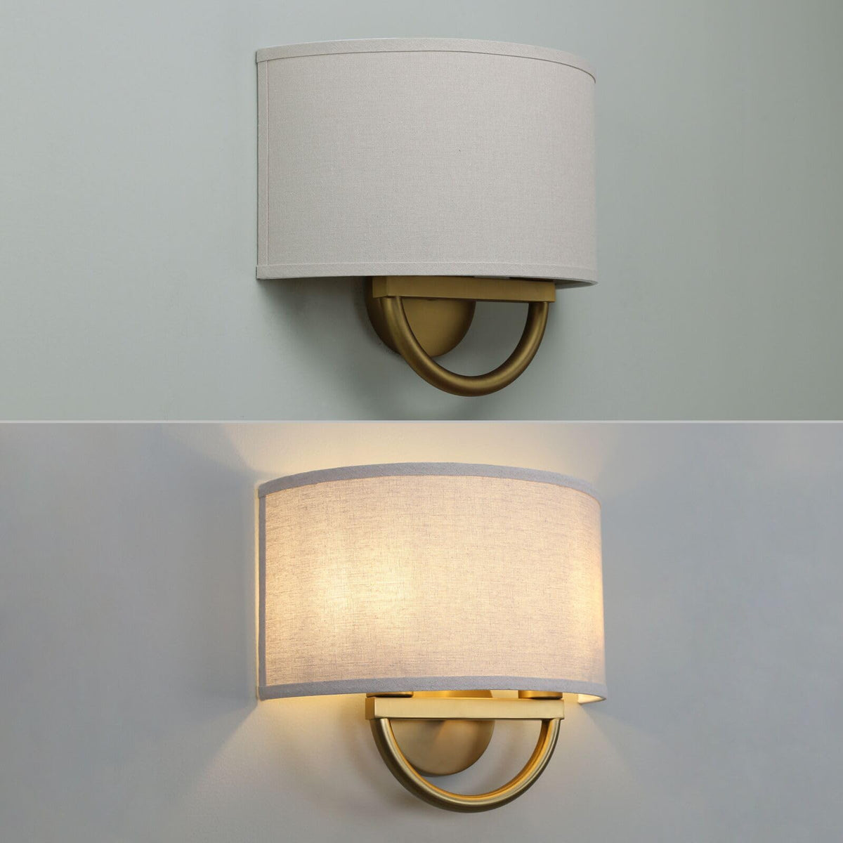 Soft, diffuse lighting in a hallway created by the Yosoan sconce