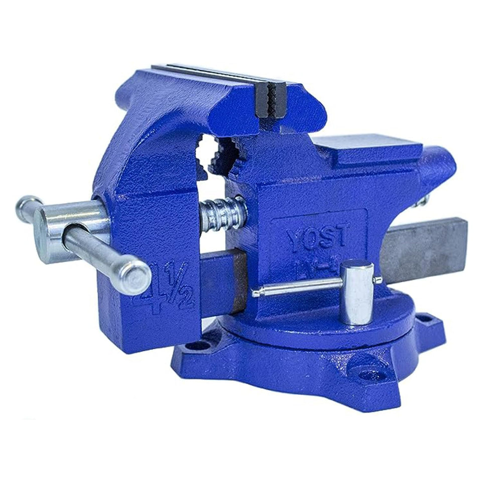 Yost Tools LV-4 homeowner vise with swivel base enables versatile mounting for various projects.