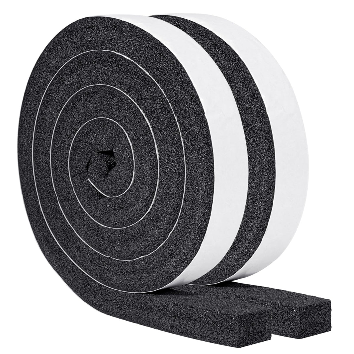 Yotache AC seal foam tape 1x1, two 6.5 ft rolls, black, weatherproofing benefit