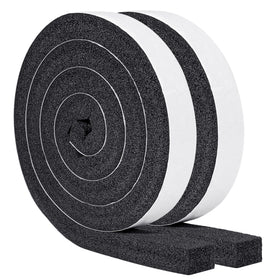 Yotache AC seal foam tape 1x1, two 6.5 ft rolls, black, weatherproofing benefit