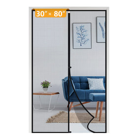 Yotache fiberglass magnetic screen door with 32x81 top stitching for sturdier door